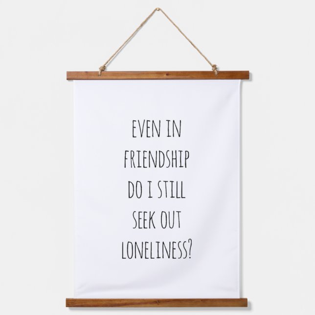 Even In Friendship Wood Topped Wall Tapestry (Front)