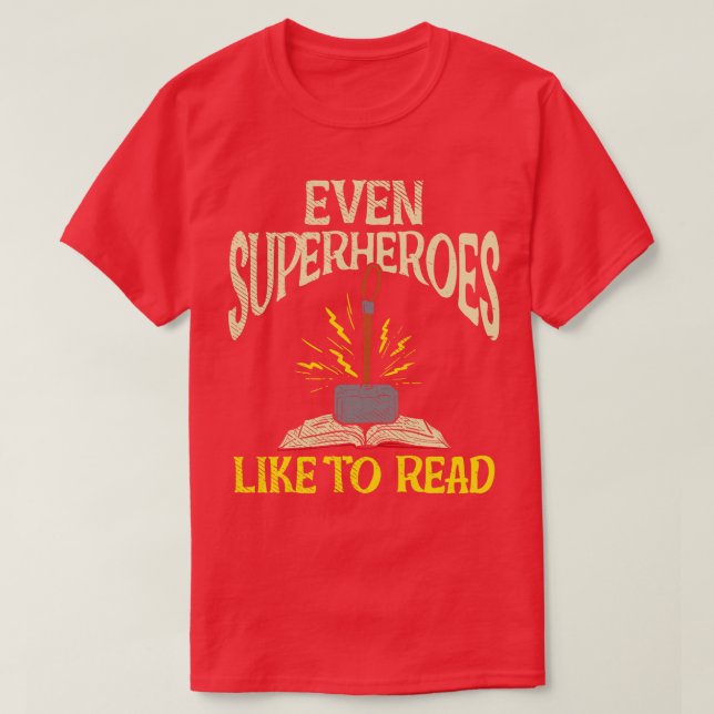 Even  Like To Read T-Shirt (Design Front)