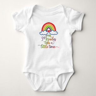 Even Miracles Take A Little Time Baby Bodysuit