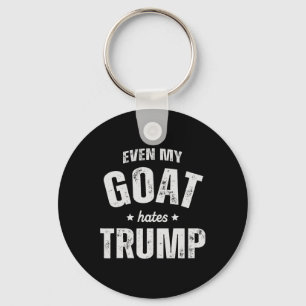 Even My Goat Hates Trump Anti Trump Men Farmer Cow Key Ring