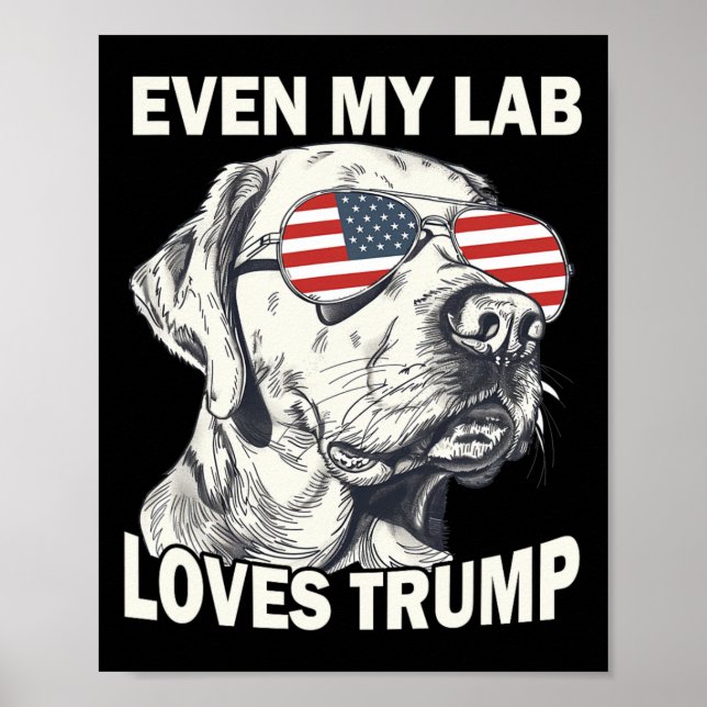 Even My Lab Loves Trump  Poster (Front)