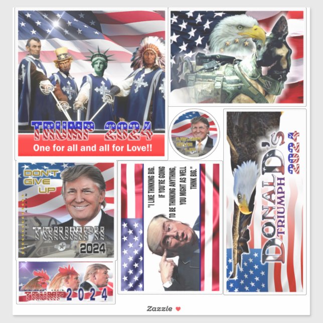 EVEN PETS WILL VOTE FOR TRUMP STICKERS (Sheet)