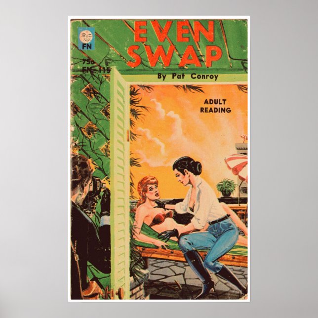 Even Swap - Original 1965 Lesbian Romance Novel Poster (Front)