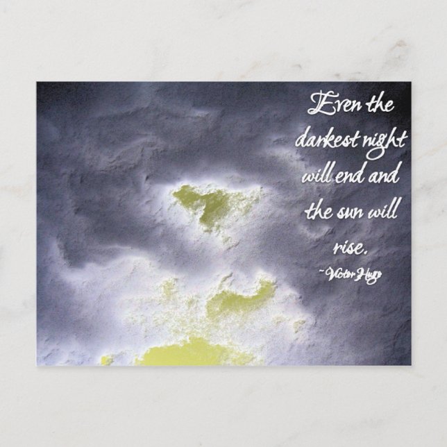 Even the darkest night... postcard (Front)