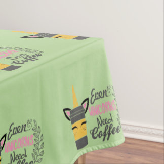 Even Unicorns Need Coffee Party Tablecloth