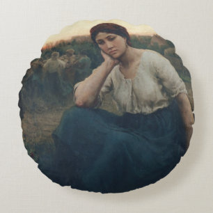 Evening, 1860 round cushion
