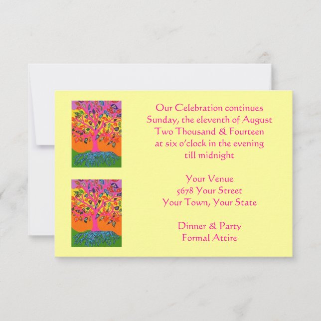 Evening Affair 'Our Celebration Continues' Invite (Front)