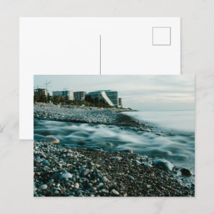 Evening at beach postcard