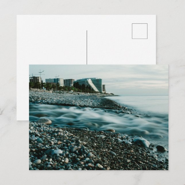 Evening at beach postcard (Front/Back)