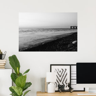 Evening at beach poster