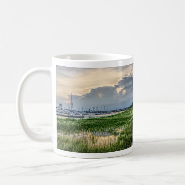Evening At Charleston Harbour Coffee Mug (Left)