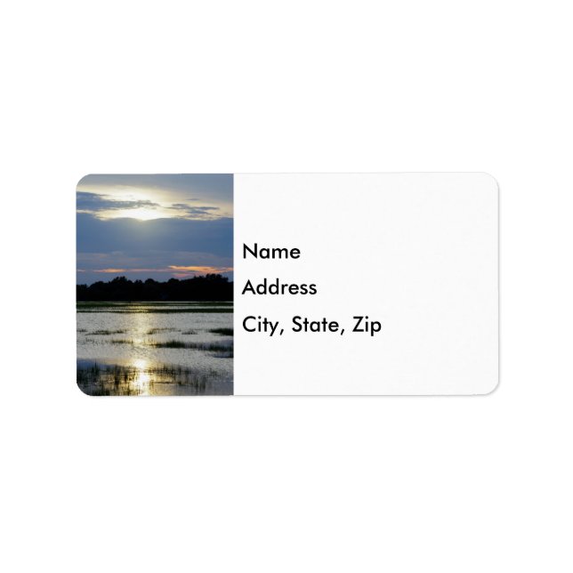 Evening At Folly River Address Label (Front)