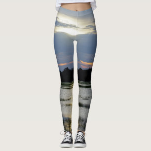 Evening At Folly River Leggings