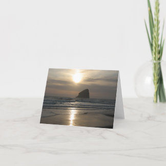 Evening at Haystack Rock Card