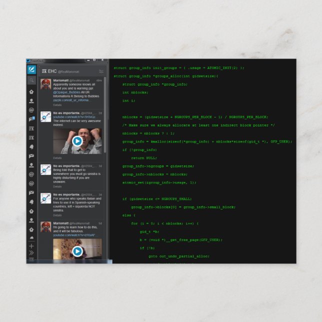 Evening at Home with the EHC Postcard (Front)