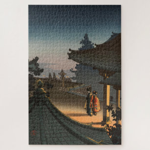 Evening at Miidera Temple by Tsuchiya Koitsu Jigsaw Puzzle