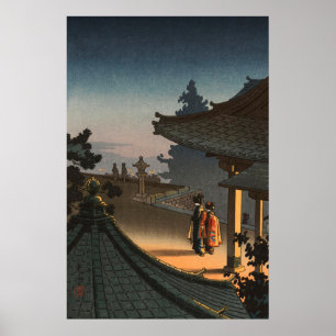 Evening at Miidera Temple by Tsuchiya Koitsu Poster