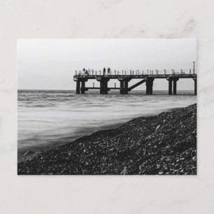 Evening at the beach postcard