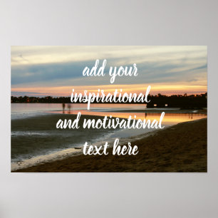 Evening at the beach poster