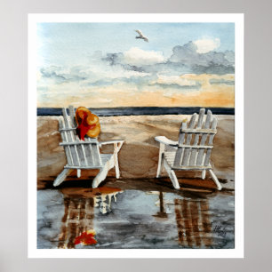 Evening at the Beach Poster