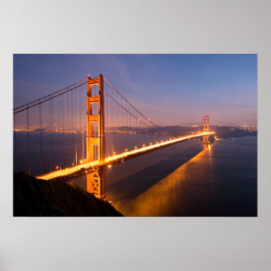 Evening at the Golden Gate Bridge Poster