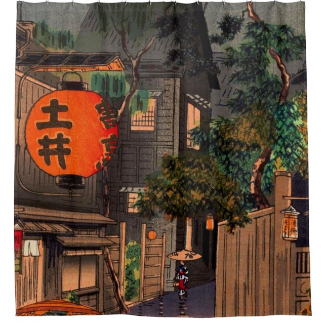 Evening At Ushigome By Tsuchiya Koitsu Shower Curtain (Front)