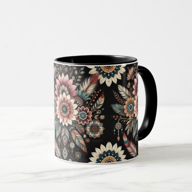 Evening Boho Blooms Mug (Front Right)