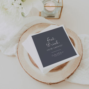 Evening Boho Eat Drink We're Married Wedding Napkin