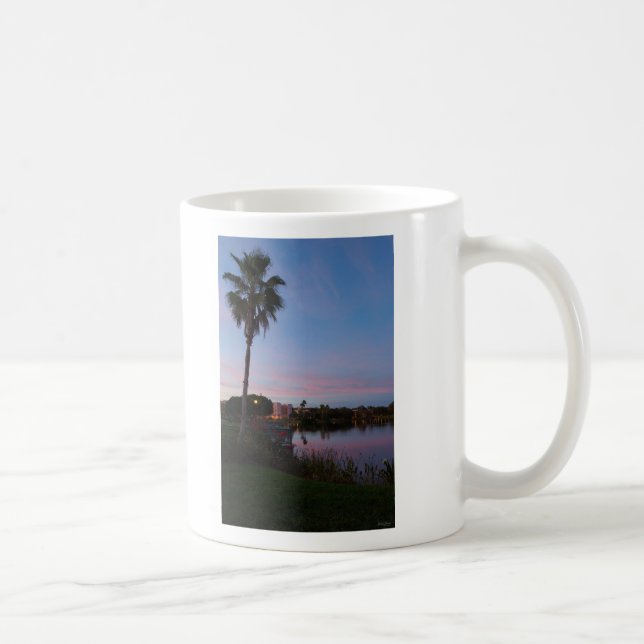 Evening By The Palm Tree Coffee Mug (Right)