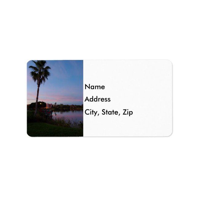 Evening By The Palm Tree Label (Front)