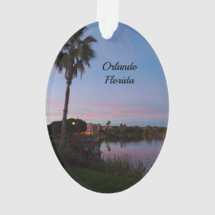 Evening By The Palm Tree Ornament