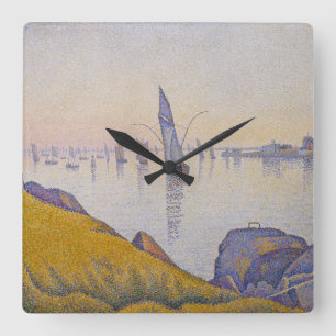 Evening Calm, Concarneau Square Wall Clock