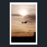 Evening Cessna 182 Poster<br><div class="desc">A Cessna 182 departs a local airport during an early summer evening with a beautifuly background.</div>