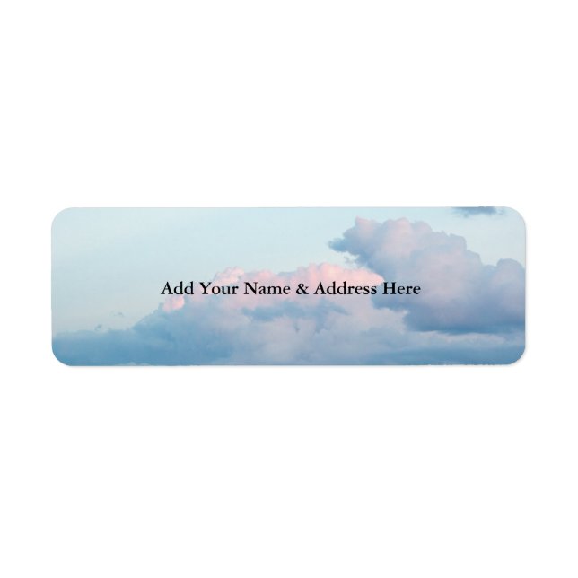 Evening Clouds Return Address Label (Front)