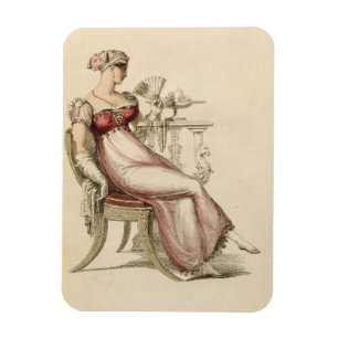 Evening dress or ball gown, fashion plate from Ack Magnet