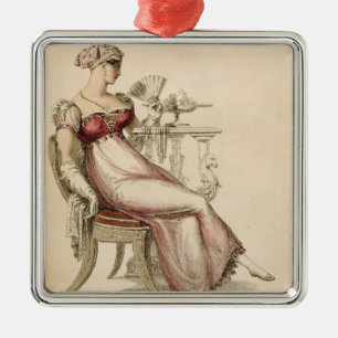 Evening dress or ball gown, fashion plate from Ack Metal Tree Decoration