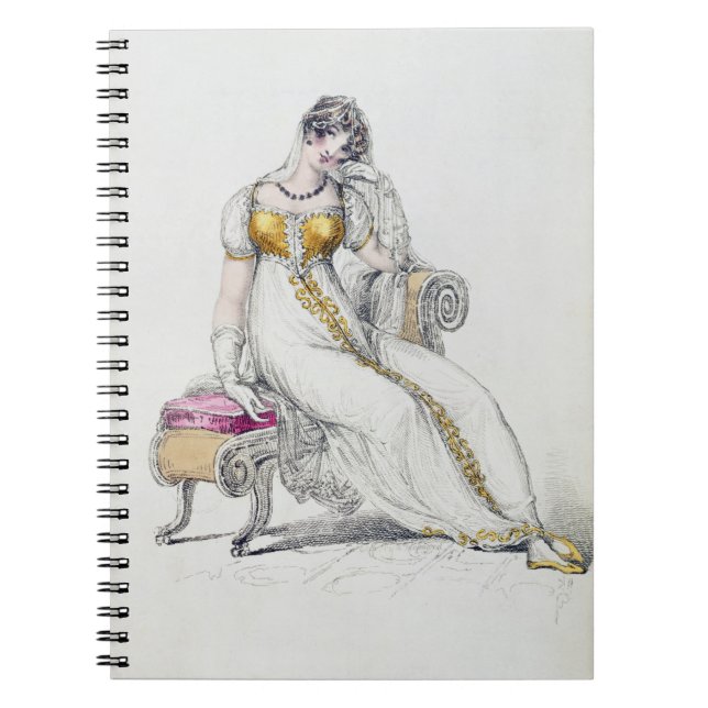 Evening dress or wedding dress, fashion plate from notebook (Front)