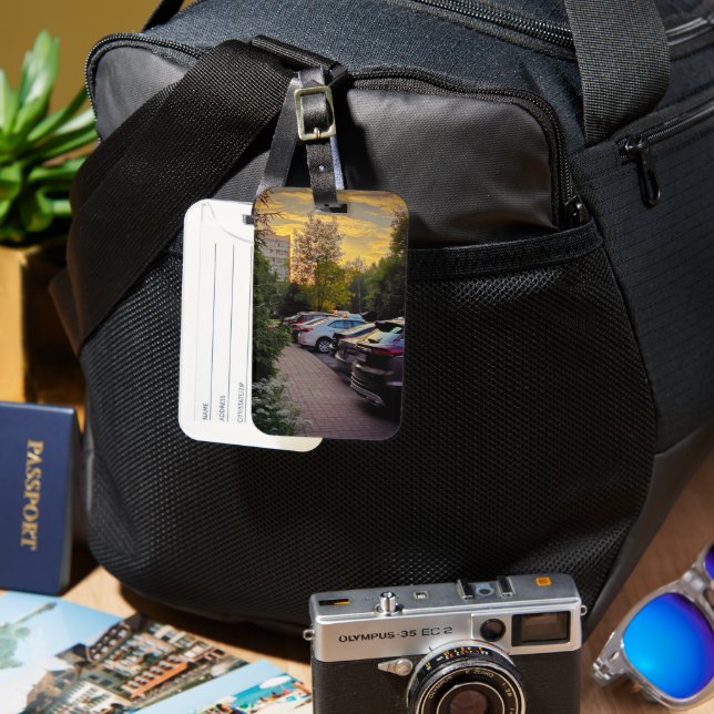 Evening Drive Luggage Tag – Customisable (Front & Back)