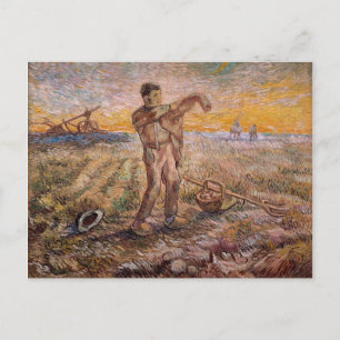 Evening, End of the Day, Vincent van Gogh Postcard