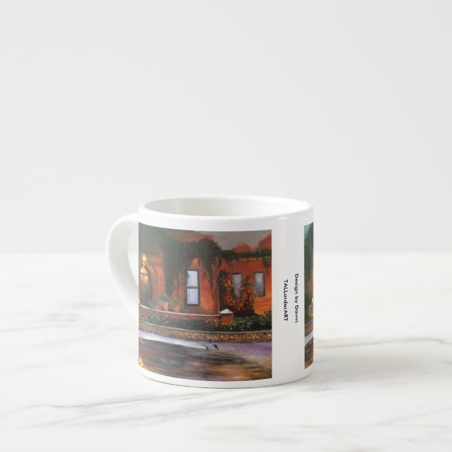 "Evening Flowers" espresso mug (Front Left)