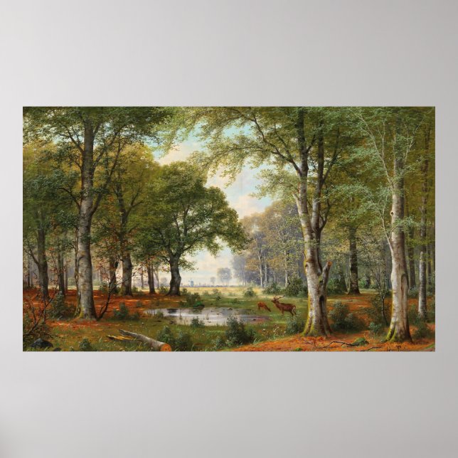 Evening Forest Landscape  Poster (Front)