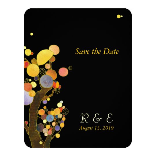 Evening Garden Trees Wedding Card