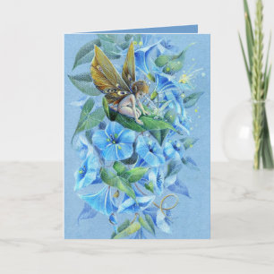 Evening Glory Flower Fairy Card