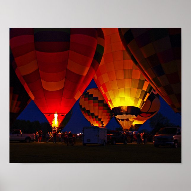 Evening Glow Hot Air Ballon Fine Art Poster (Front)