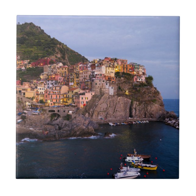 Evening in Manarola Ceramic Tile (Front)