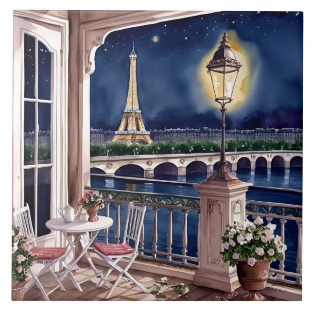 Evening in Paris Ceramic Tile (Front)