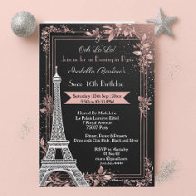 Evening in Paris Eiffel Tower Sweet 16 Birthday