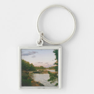 Evening in the swedish archipelago key ring