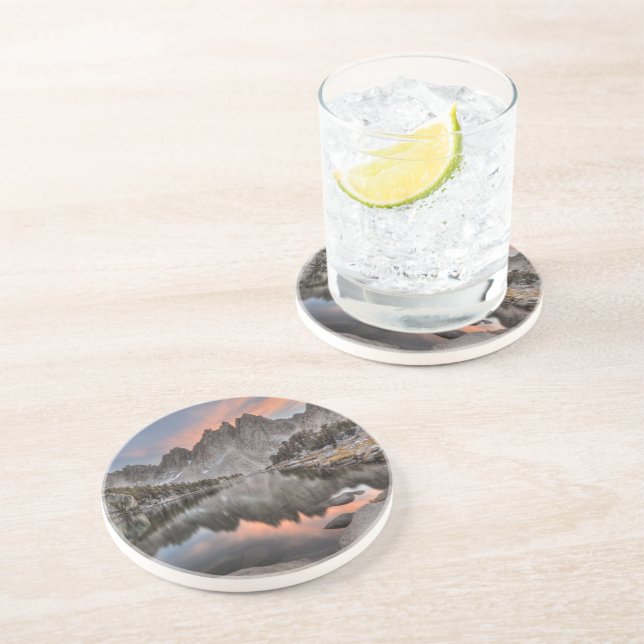 Evening Kearsarge Pinnacles Reflections Coaster (Side)