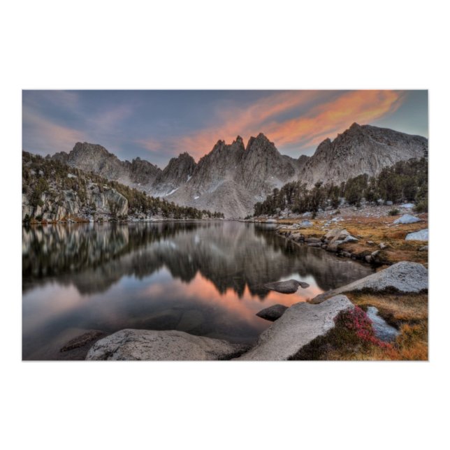 Evening Kearsarge Pinnacles Reflections Poster (Front)